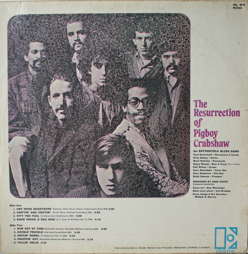 The Butterfield Blues Band* : The Resurrection Of Pigboy Crabshaw (LP, Album, Mono)