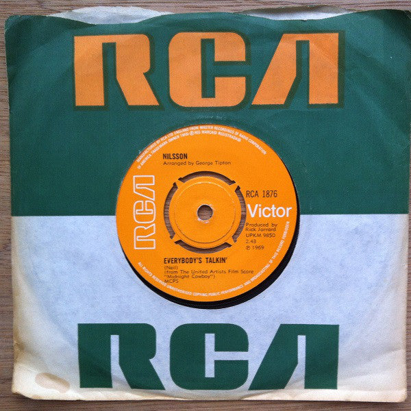 Nilsson* : Everybody's Talkin' (7", Single, Pus)