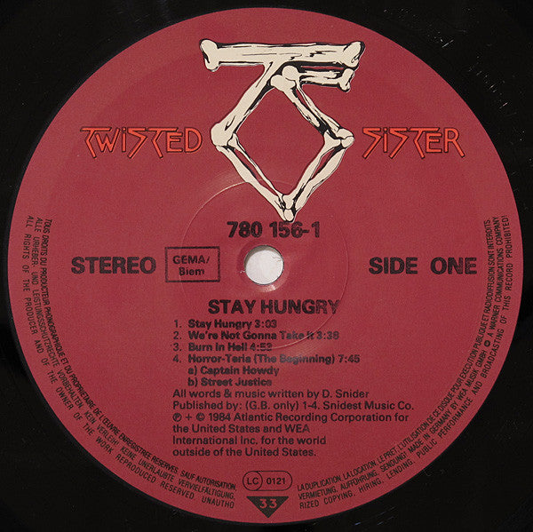 Twisted Sister : Stay Hungry (LP, Album)