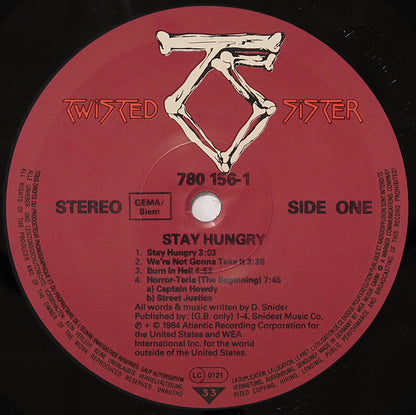 Twisted Sister : Stay Hungry (LP, Album)