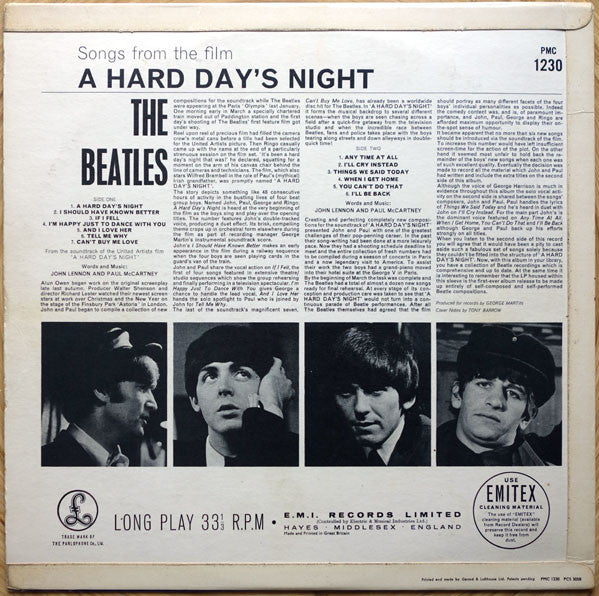 The Beatles : A Hard Day's Night (LP, Album, Mono, Gar)