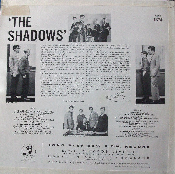 The Shadows : The Shadows (LP, Album, Mono)