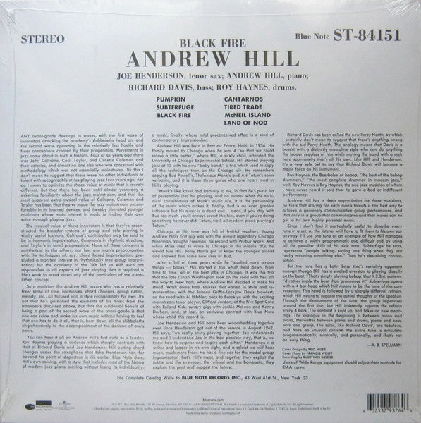 Andrew Hill : Black Fire (LP, Album, RE, 180)