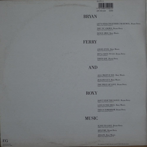 Bryan Ferry / Roxy Music : Bryan Ferry - The Ultimate Collection With Roxy Music (LP, Comp)