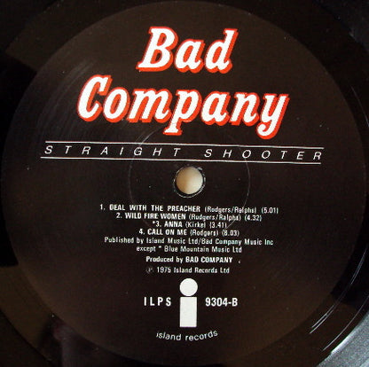 Bad Company (3) : Straight Shooter (LP, Album)