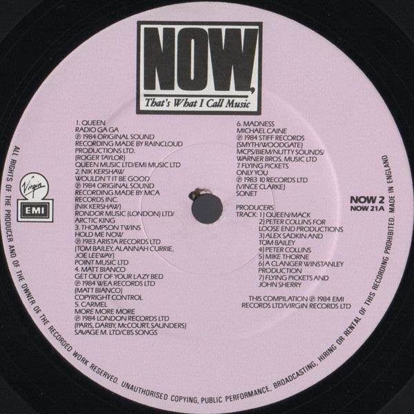 Various : Now That's What I Call Music II (2xLP, Album, Comp)