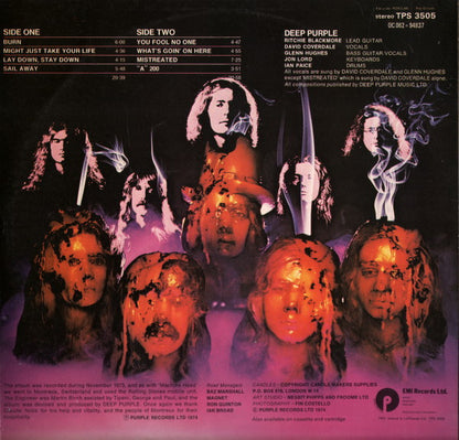 Deep Purple : Burn (LP, Album, RP)