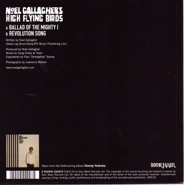 Noel Gallagher's High Flying Birds : Ballad Of The Mighty I (7", Single, Ltd, Pin)