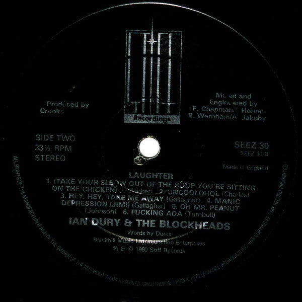 Ian Dury & The Blockheads* : Laughter (LP, Album)