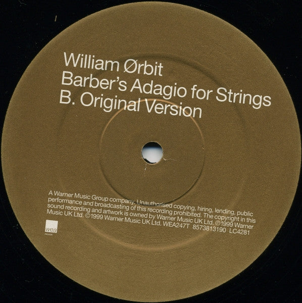 William Ørbit* : Barber's Adagio For Strings (12")