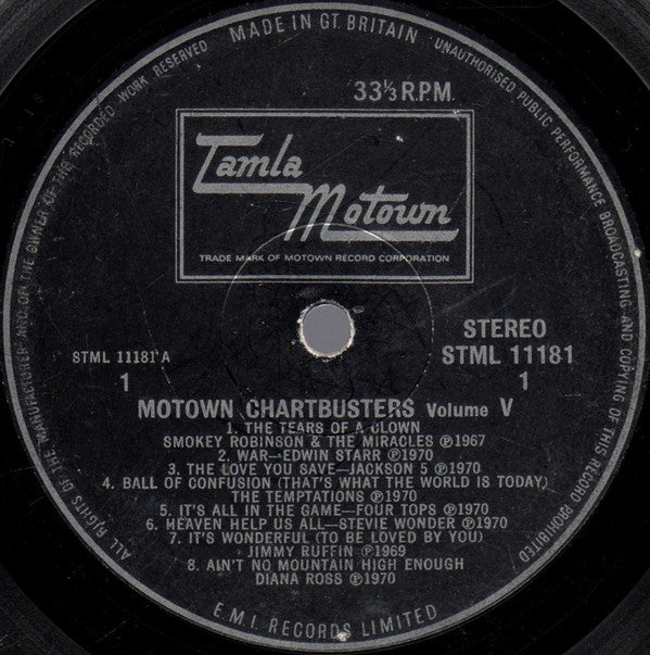 Various : Motown Chartbusters Vol.5 (LP, Comp)