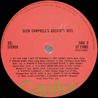 Glen Campbell : Glen Campbells Greatest Hits (LP, Comp, Ora)