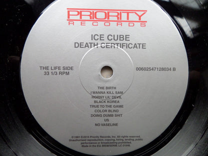 Ice Cube : Death Certificate (LP, Album, RE, 180)