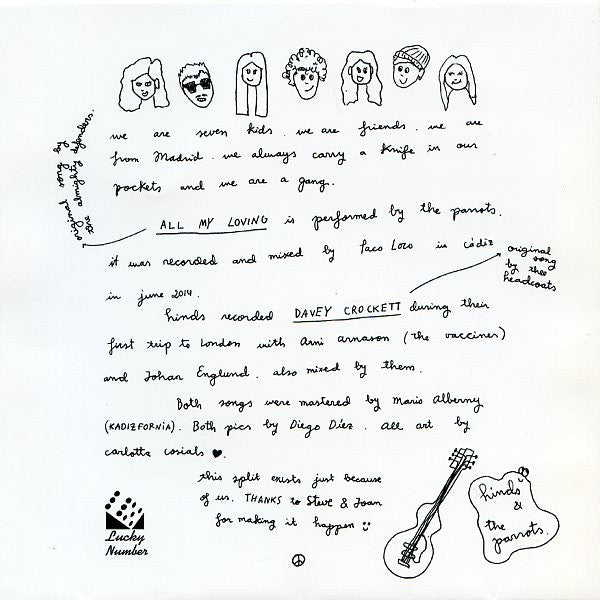 The Parrots (5) / Hinds : Hinds ♡ Parrots (7", Single, Ltd, Gre)