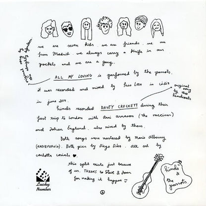 The Parrots (5) / Hinds : Hinds ♡ Parrots (7", Single, Ltd, Gre)