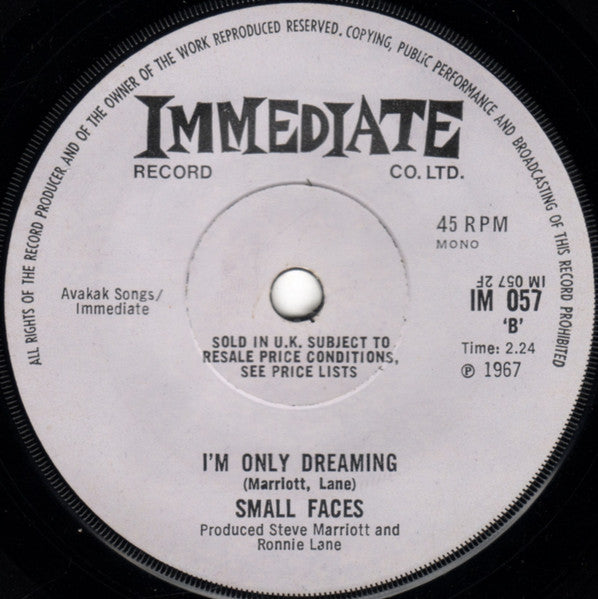 Small Faces : Itchycoo Park (7", Single, Mono, Sol)
