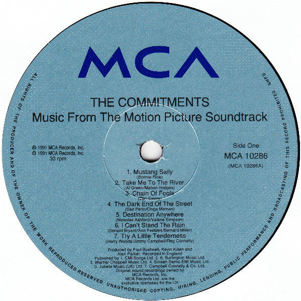 The Commitments : The Commitments Music From The Original Motion Picture Soundtrack (LP, Album)