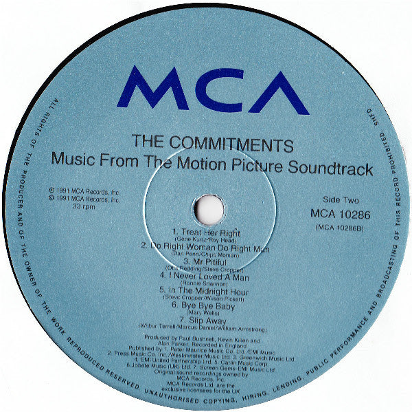 The Commitments : The Commitments Music From The Original Motion Picture Soundtrack (LP, Album)