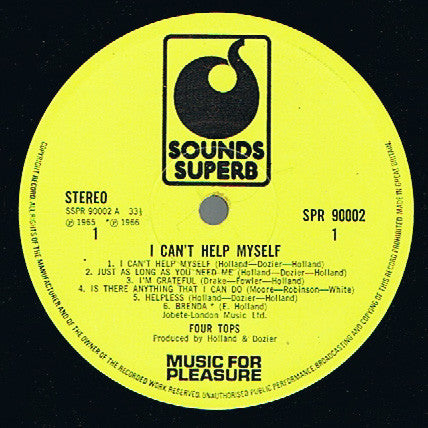 Four Tops : I Can't Help Myself (LP, Comp)