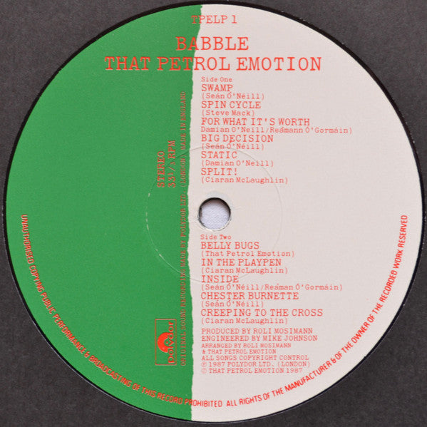 That Petrol Emotion : Babble (LP, Album)
