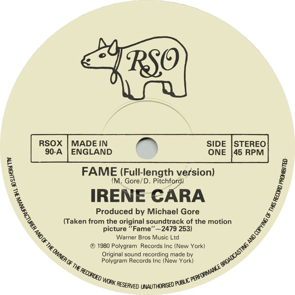 Irene Cara / Contemporary Gospel Chorus The High School Of Music And Art : Fame (12", Single, Pol)