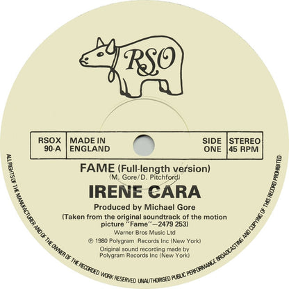 Irene Cara / Contemporary Gospel Chorus The High School Of Music And Art : Fame (12", Single, Pol)