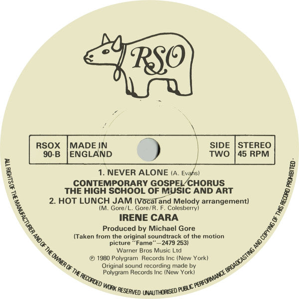 Irene Cara / Contemporary Gospel Chorus The High School Of Music And Art : Fame (12", Single, Pol)