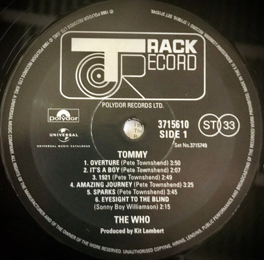 The Who : Tommy (2xLP, Album, RE, RM, RP, 180)
