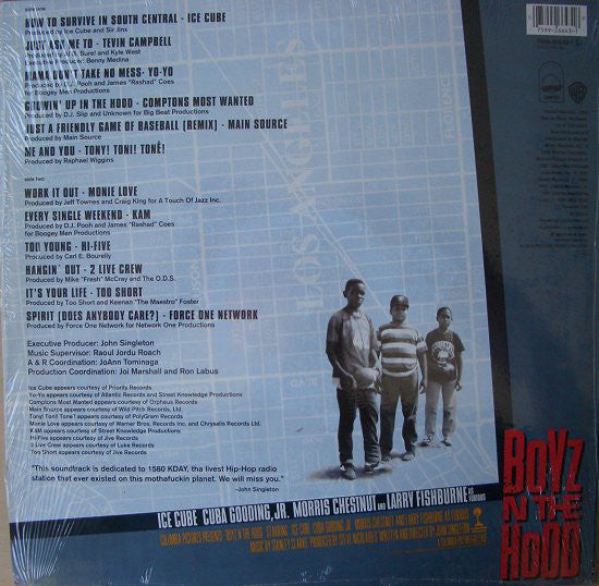 Various : Boyz N The Hood (Music From The Motion Picture) (LP, Comp)