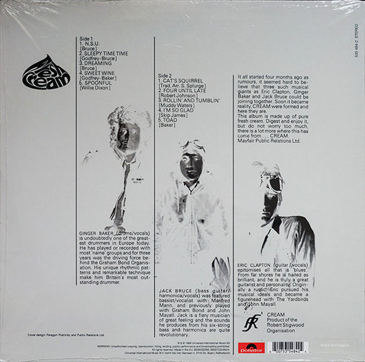 Cream (2) : Fresh Cream (LP, Album, RE, 180)