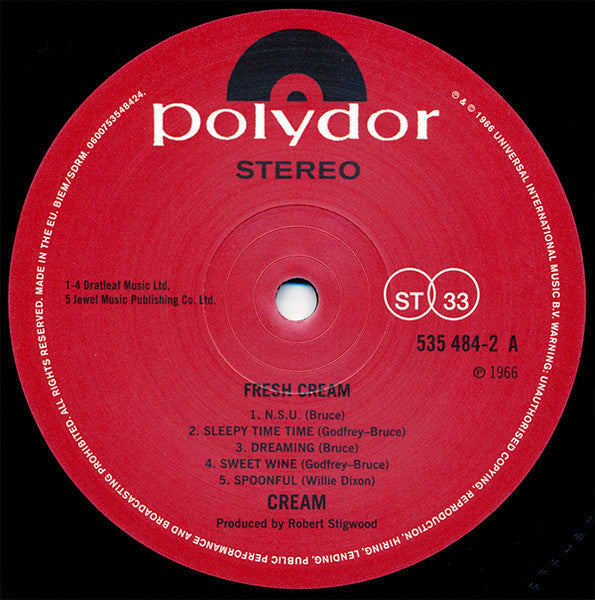 Cream (2) : Fresh Cream (LP, Album, RE, 180)