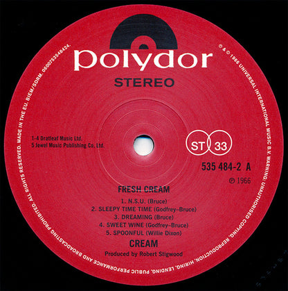 Cream (2) : Fresh Cream (LP, Album, RE, 180)