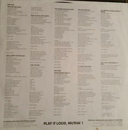 Twisted Sister : You Can't Stop Rock 'N' Roll (LP, Album, SP )