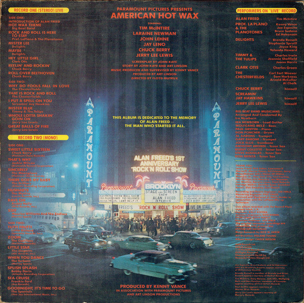 Various : The Original Soundtrack Album From The Paramount Motion Picture "American Hot Wax" (2xLP, Album, Comp)