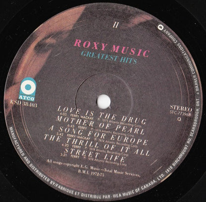 Roxy Music : Greatest Hits (LP, Comp)