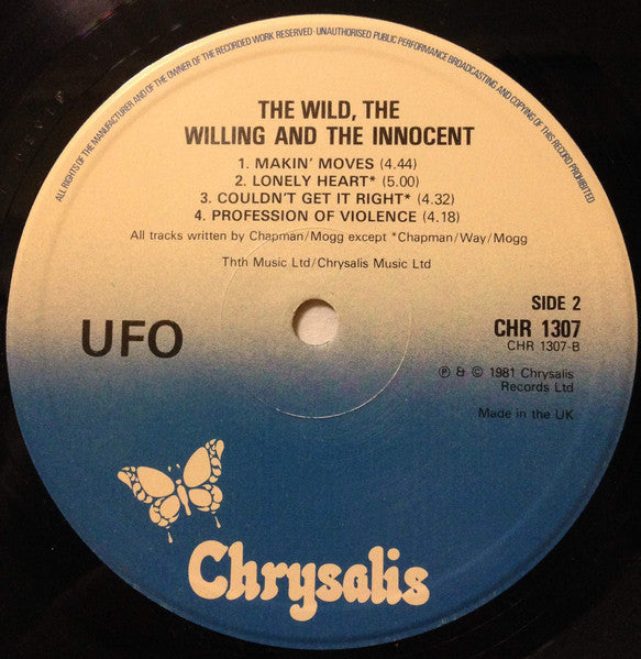 UFO (5) : The Wild, The Willing And The Innocent (LP, Album)