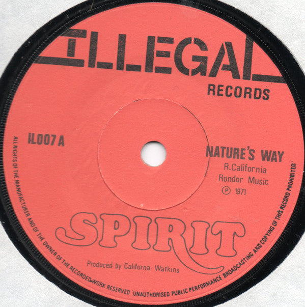 Spirit (8) : Nature's Way (7", Single)