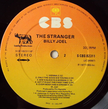 Billy Joel : The Stranger (LP, Album)