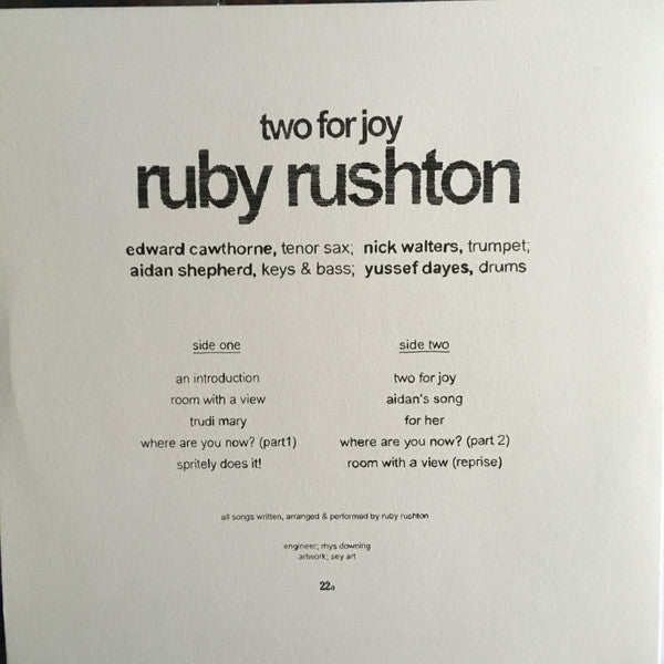 Ruby Rushton : Two For Joy (LP, Album)