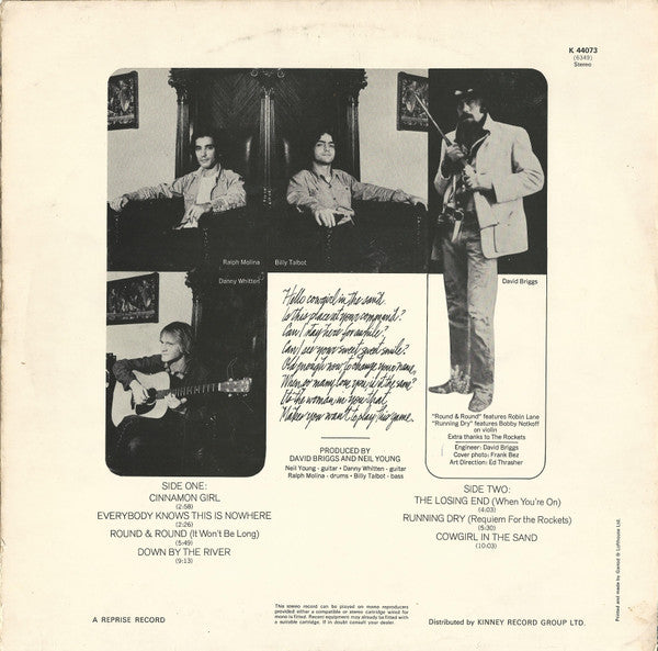 Neil Young With Crazy Horse : Everybody Knows This Is Nowhere (LP, Album, RE)