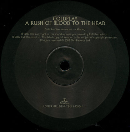 Coldplay : A Rush Of Blood To The Head (LP, Album, RE, 180)