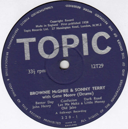 Sonny Terry And Brownie McGhee* : Sonny Terry And Brownie McGhee (LP, RE)