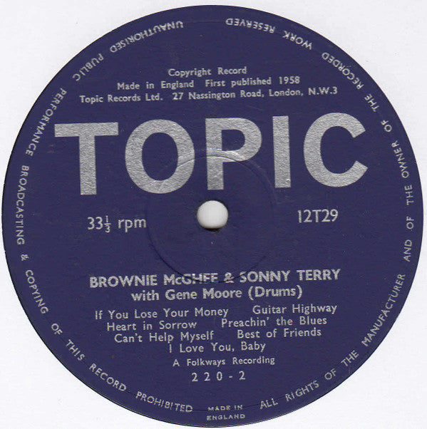 Sonny Terry And Brownie McGhee* : Sonny Terry And Brownie McGhee (LP, RE)