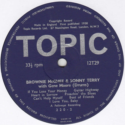 Sonny Terry And Brownie McGhee* : Sonny Terry And Brownie McGhee (LP, RE)