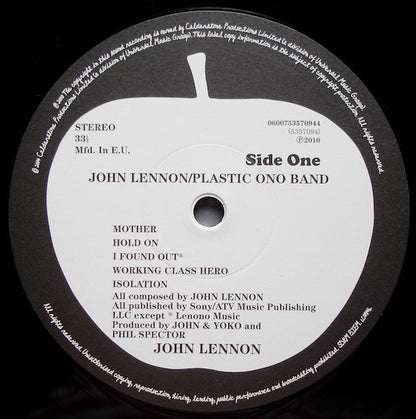 John Lennon / Plastic Ono Band* : John Lennon / Plastic Ono Band (LP, Album, RE, RM, 180)