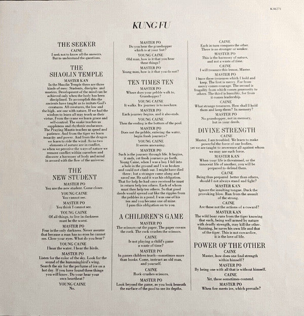 Jim Helms : Kung Fu - Music & Dialogue From The Warner Bros. T.V. Series (LP)