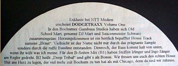 Schwarzmart : Dodge Traxx Volume 1 (12")