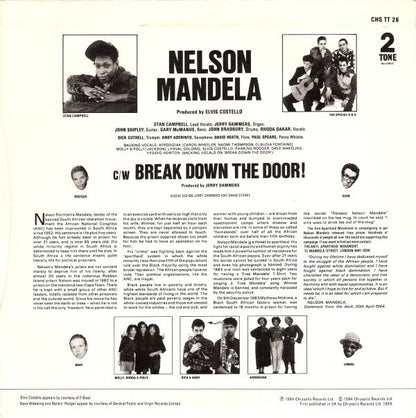 The Special AKA : Nelson Mandela c/w Break Down The Door! (7", Single, Pap)