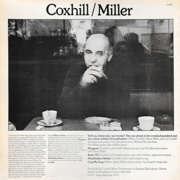 Lol Coxhill & Steve Miller (3) : Coxhill / Miller / Miller / Coxhill (LP, Album)