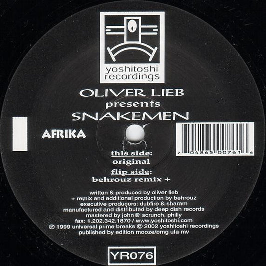 Oliver Lieb Presents Snakemen : Afrika (2x12")